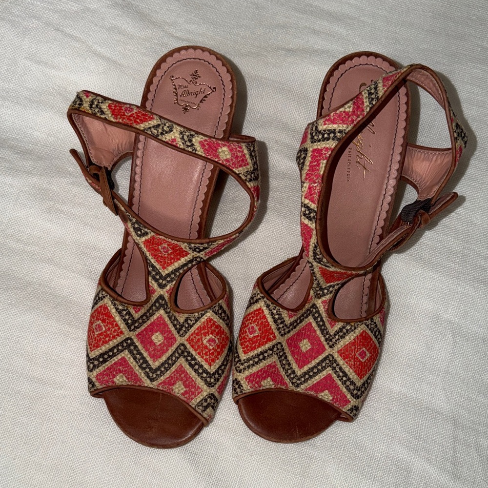 Miss Albright Colorful Geometric Patterned Women's Sandals